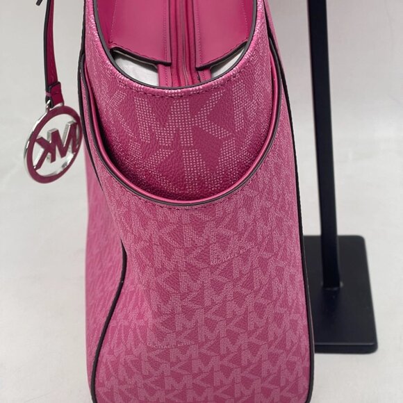 NEW MICHAEL KORS Jet Set Travel Large Tote Fruit Du Dragon Signature Print Model - Picture 6 of 10